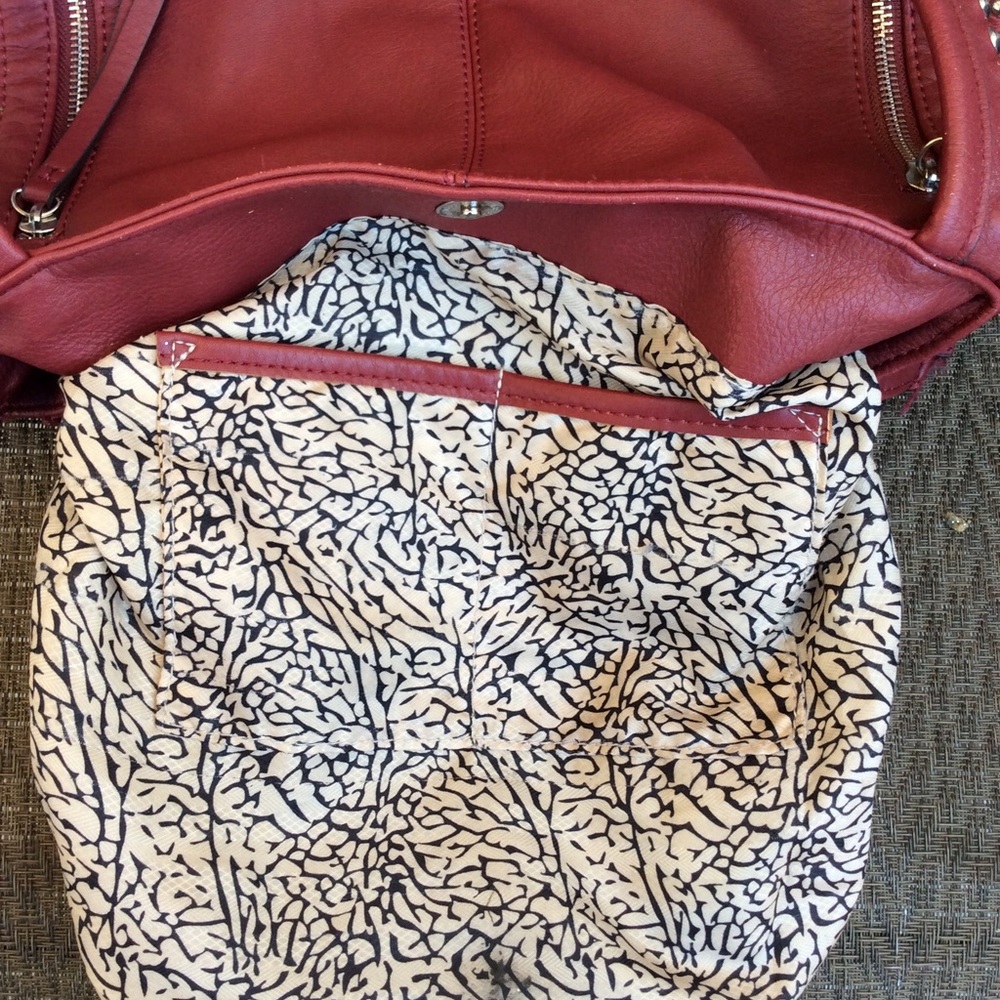 Max Studio Burgundy Studded Talo Vegan Leather Bag - Picture 8 of 16